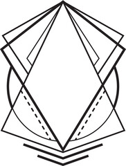 Sacred sign geometric boho tattoo mystic symbol