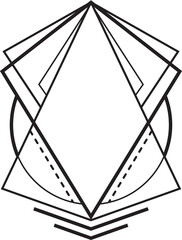 Sacred sign geometric boho tattoo mystic symbol