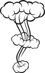 Motion bubble effect with speed comic speed cloud