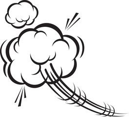 Speed trail cloud cartoon motion bubbles effect