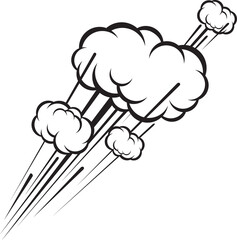 Cloud speed motion with swirl trail, speed moving