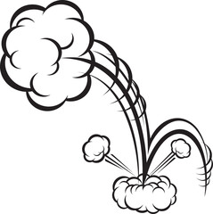 Blastic cloud with moving trail speed track effect