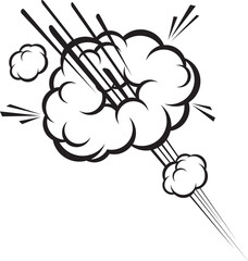 Cloud with moving trail speed trail effect, burst