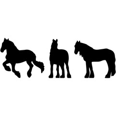 Shire Horse silhouette