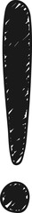 Exclamation mark isolated attention sign doodle