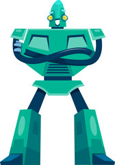 Future robot security character cartoon personage