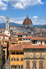 Fototapeta premium Aerial view on the historical center of Florence, Italy