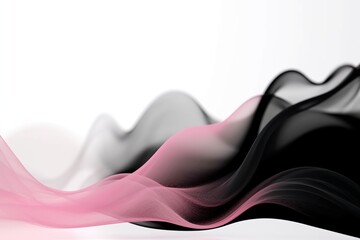 Black pink white abstract wave acrylic texture made with generative AI