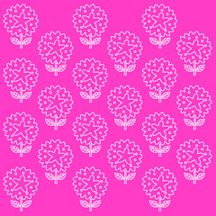 Retro Simple Flowers Colorful Pattern, Texture, Background
