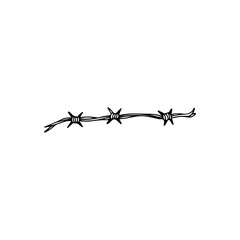 vector illustration of barbed wire