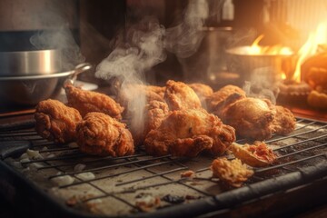Hot chicken fried. Generate Ai