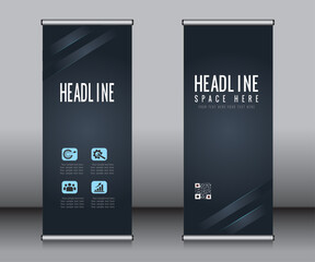 roll up banner design template