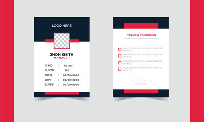 Free vector business id card template with minimalist elements
