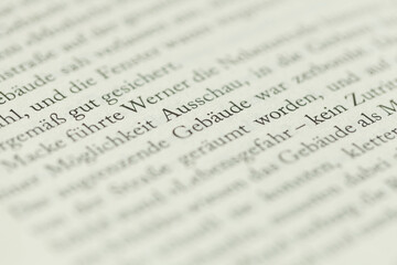Text in einem Buch, Deutschland