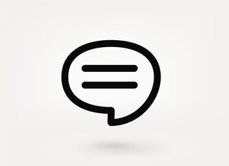 Speech bubble minimal pictogram. Linear vector linear icon