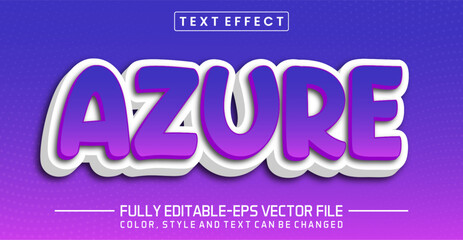 Azure text editable style effect