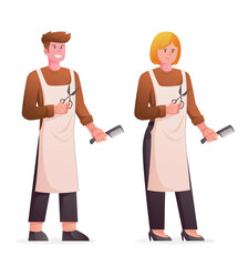 Working as hairdresser Hair salon and barber shop