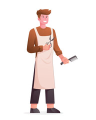 Working as hairdresser Hair salon and barber shop