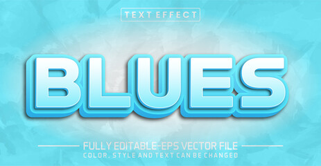 Blues text editable style effect