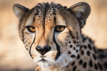 Obraz na płótnie Canvas In Etosha National Park, a cheetah. Generative AI