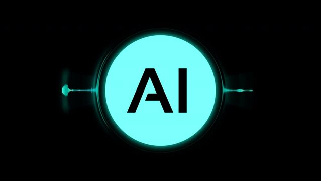 Artificial intelligence animation, sound of assistant
