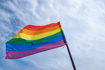 Pride month. activism, community and freedom Concept. Pride LGBT flag