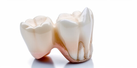 Tooth on isolated white background Generative AI