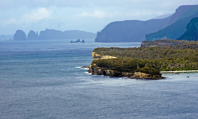 Coastline of Abel Tasman National Park in Tasmania, Australia