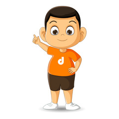 illustration of boy kids posing