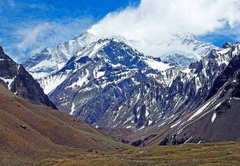 View of the Aconcagua hill, Argentina