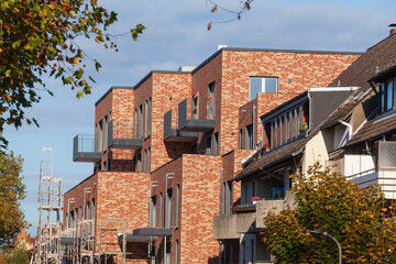Modernes Wohngebäude, Findorff, Bremen, Deutschland, Europa