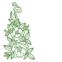 Outline Floral Element