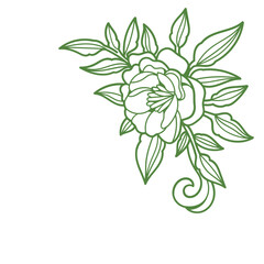 Outline Floral Element