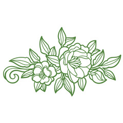 Outline Floral Element