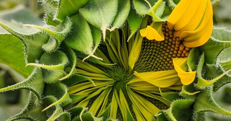 Sunflower | Green sunflower | Yellow flower