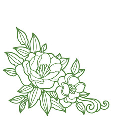 Outline Floral Element