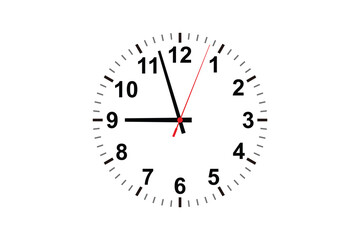 Obraz na płótnie Canvas clock vector. office wall clock icon isolated on white background. Element design template