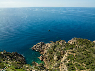 Fototapeta na wymiar foto panoramica dall'alto di un Acosta della Sardegna (Itaklia9