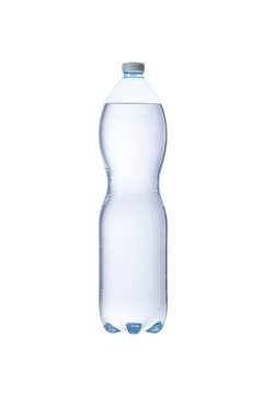 bottiglia d'acqua trasparente isolata su sfondo bianco 