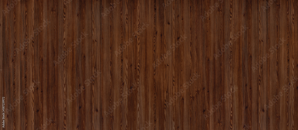 Wall mural fine dark wood planks pattern for background