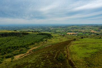 Aerial view of countryside, Northern Ireland