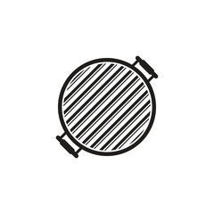 bbq grill logo icon design vector