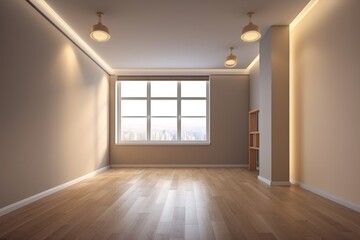 Interior of modern unfurnished apartment,Real estate concept