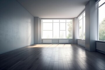 Fototapeta premium Interior of modern unfurnished apartment,Real estate concept