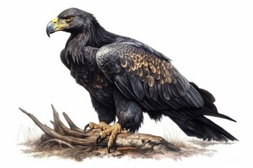 Obraz premium golden eagle isolated on white