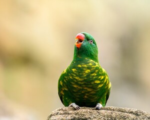 Talkative Green Parrot