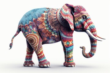 elephant isolated on white