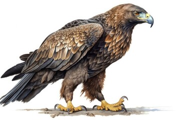 Fototapeta premium golden eagle isolated on white