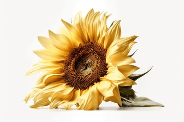 sunflower isolated on white