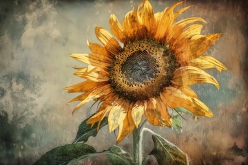Fototapeta na wymiar sunflower on the field